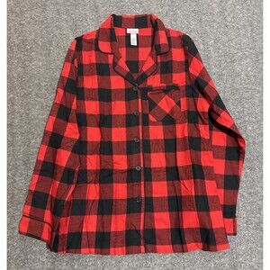 Wondershop Target Women's Sleepwear Long Sleeve Plaid Red Extra Small